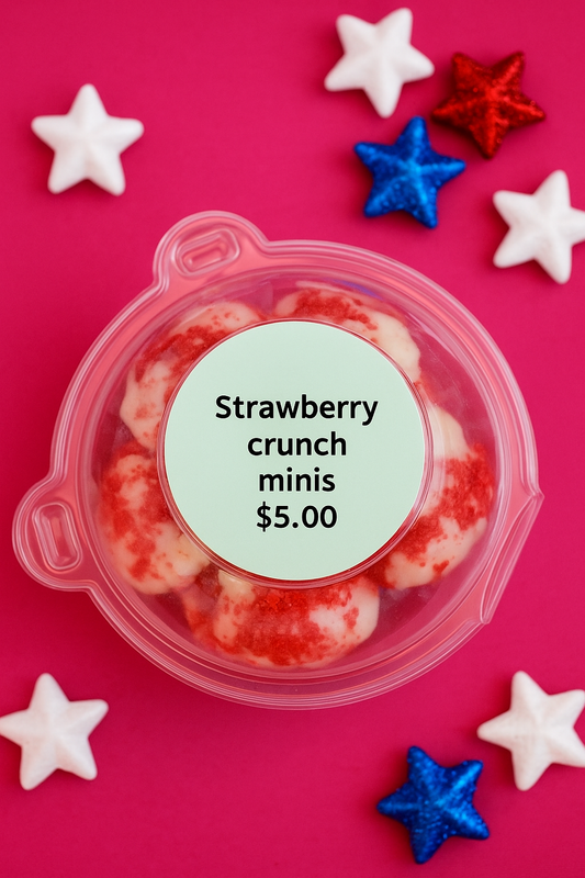Strawberry crunch mini cookies
